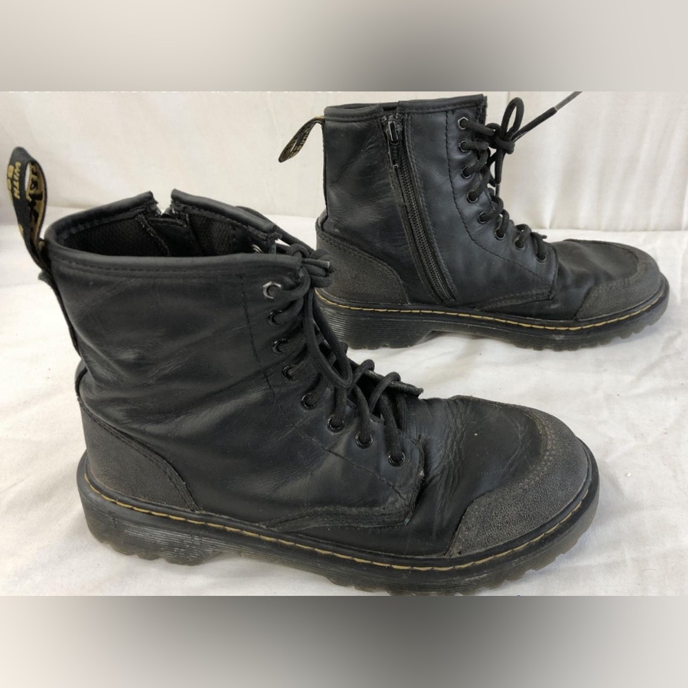 JUNIOR 1460 OVERLAY LEATHER BOOTS size 4m - Picture 3 of 6